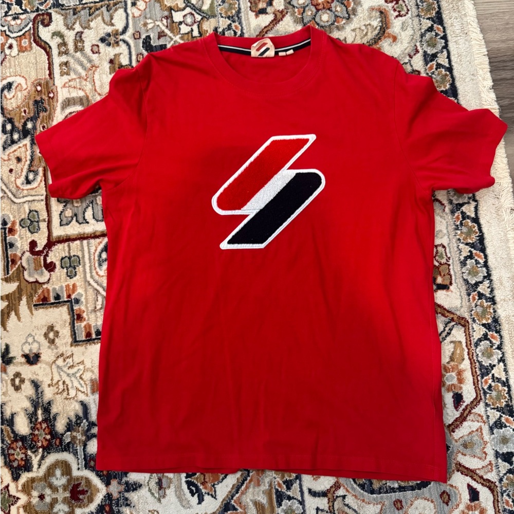 Superdry Red Tee with Bold Logo